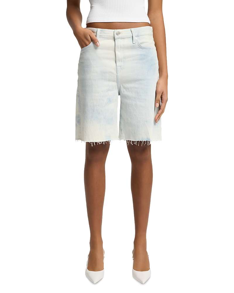 7 For All Mankind Lola Denim Bermuda Shorts in Midsommar