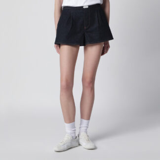 Navy blue denim shorts